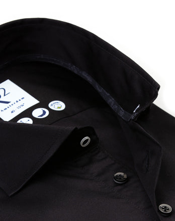2 PLY Bio-Baumwollhemd 020 - Black