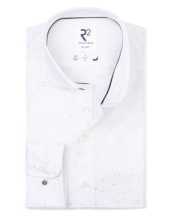 Strijkvrij glitter katoenen overhemd 004 - White