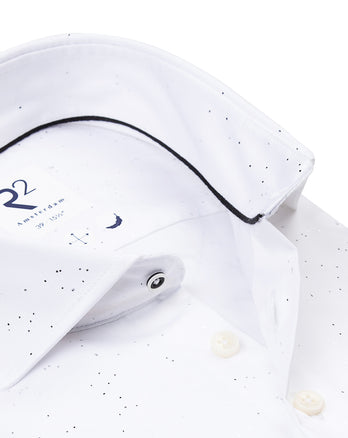 Strijkvrij glitter katoenen overhemd 004 - White