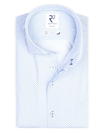 Minidruck Baumwollhemd 018 - Light blue