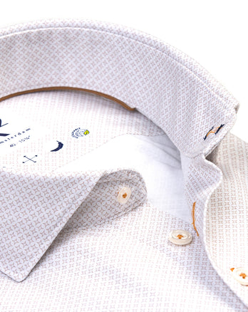 Minidruck Tencellmischung Oxford-Hemd 045 - Beige