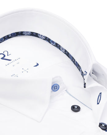 Non-iron cotton twill shirt 004 - White