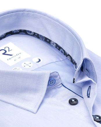 Strijkvrij katoenen overhemd 018 - Light blue