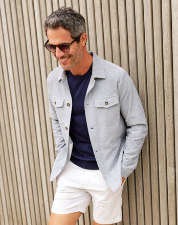 Jersey stretch overshirt 010 - Navy