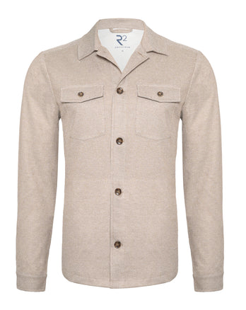 Jersey stretch overshirt 045 - Beige