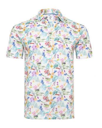 Floral print polo 073 - Multicolour