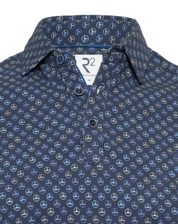 Steering wheel print polo 010 - Navy
