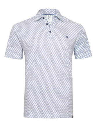 Polo imprimé piste de roue 014 - Blue