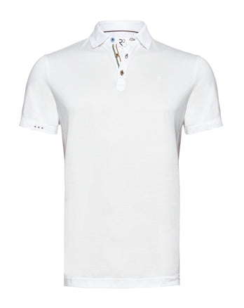 Polo en lin mélangé 004 - White