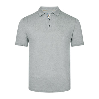 Knitted linen blend polo 070 - Dark green