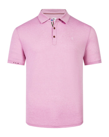 Polo en lin mélangé 087 - Pink