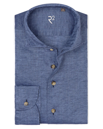 R2 Premium linen shirt 010 - Navy