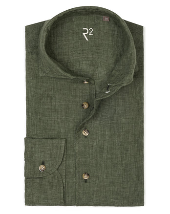 R2 Premium linen shirt 074 - Green