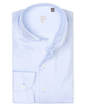 R2 Premium fine twill cotton shirt 018 - Light blue