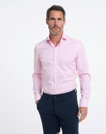 R2 Premium fine twill cotton shirt 088 - Light pink