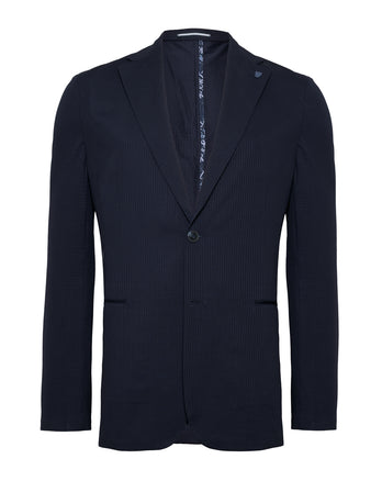 Traveljacket seersucker 010 - Navy