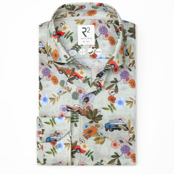 Travel shirt floral print 073 - Multicolour