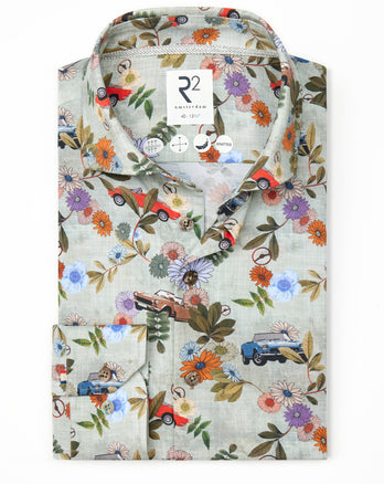 Travel shirt floral print 073 - Multicolour