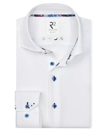 Bedrukt lyocell overhemd 004 - White