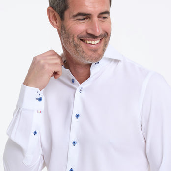 Chemise en lyocell imprimé 004 - White