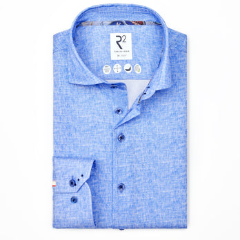 Bedrukt lyocell overhemd 018 - Light blue