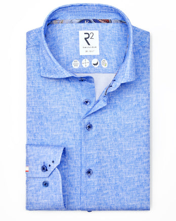 Bedrukt lyocell overhemd 018 - Light blue