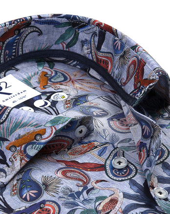 Paisleyprint lyocell overhemd 073 - Multicolour
