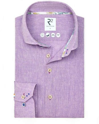 Linnenmix overhemd 064 - Purple