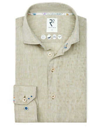 Linnenblend overhemd 074 - Green