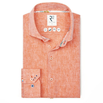 Linnenmix overhemd 095 - Orange