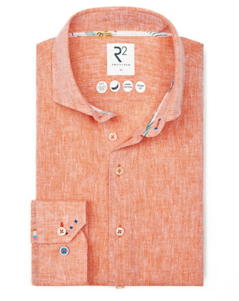 Linnenmix overhemd 095 - Orange