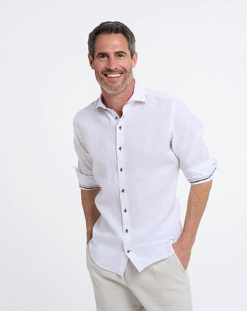 Linnen overhemd 004 - White