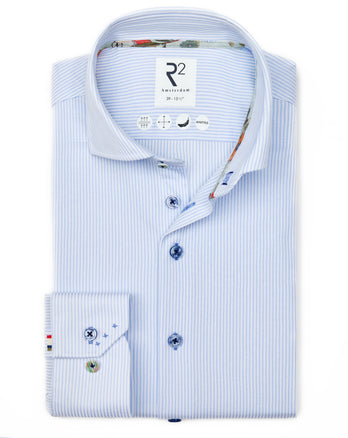 Chemise Travel rayée 018 - Light blue