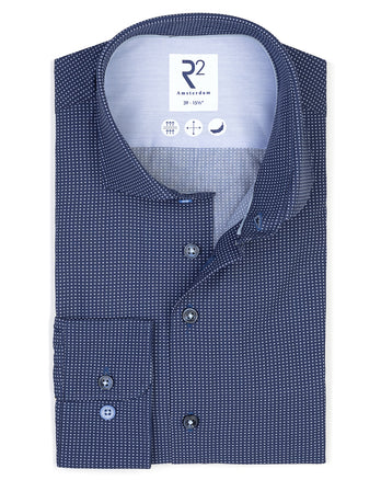 Chemise en coton imprimé 014 - Blue