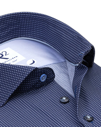 Chemise en coton imprimé 014 - Blue