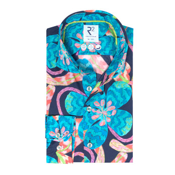 Bloemenprint katoenen overhemd 073 - Multicolour
