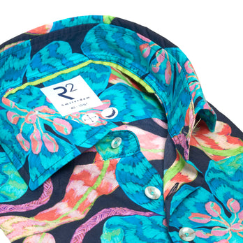 Bloemenprint katoenen overhemd 073 - Multicolour