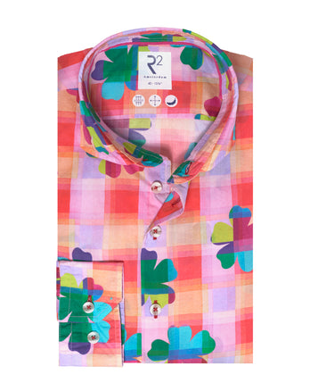 Bloemenprint katoenen overhemd 073 - Multicolour