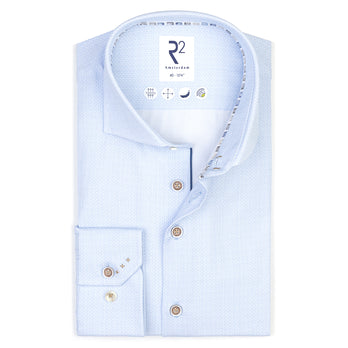 Manches extra longues. Chemise en lyocell mélangé à imprimé mini 014 - Blue