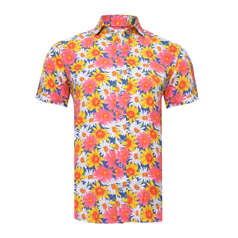 Korte mouwen bloemenprint lyocell overhemd 073 - Multicolour