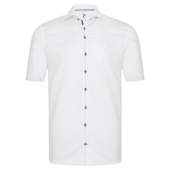 Chemise stretch à manches courtes sans repassage 004 - White