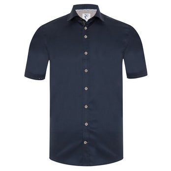 Chemise stretch à manches courtes sans repassage 010 - Navy
