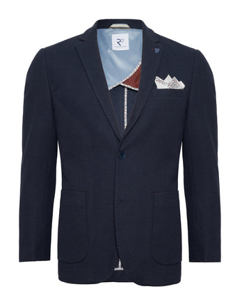 Gebreid stretch colbert 010 - Navy