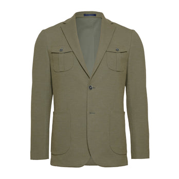 Ribcord jersey colbert 070 - Dark green