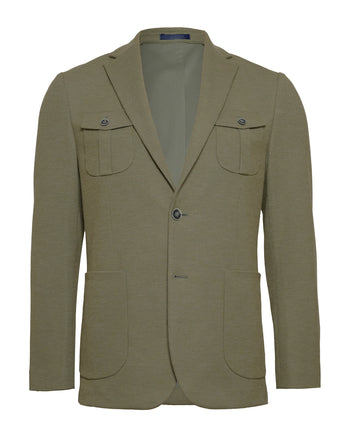 Ribcord jersey colbert 070 - Dark green