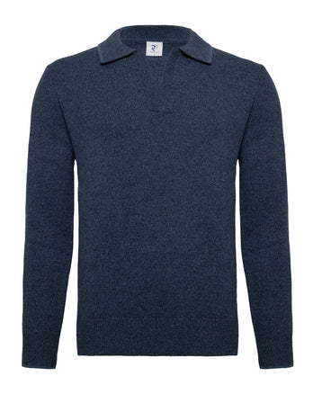 Merino wool blend Johnny pullover 010 - Navy
