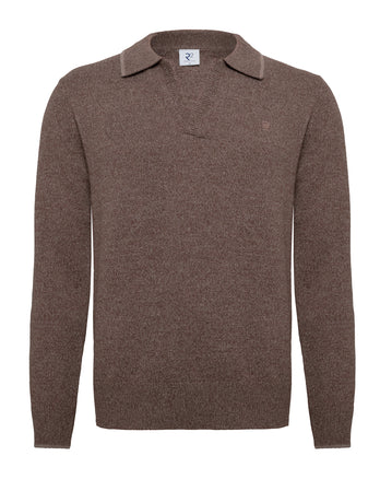 Merino wool blend Johnny pullover 042 - Taupe