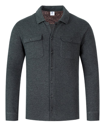 Gebreid wolmix overshirt 074 - Green