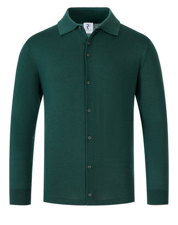 100% merinowol lichtgewicht vest 074 - Green