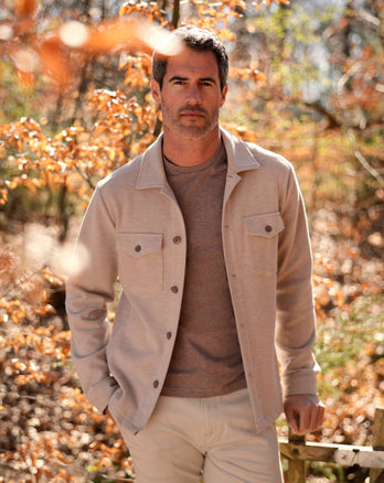 Ribcord stretch overshirt 045 - Beige